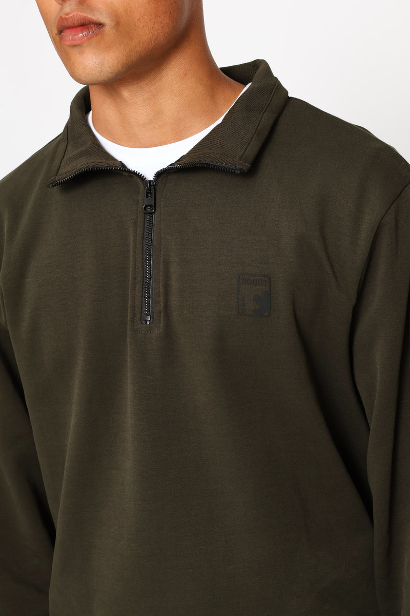Quarter Zip Utility Funnel Top - Fatigue