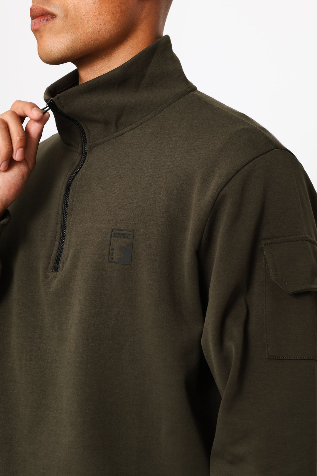 Quarter Zip Utility Funnel Top - Fatigue