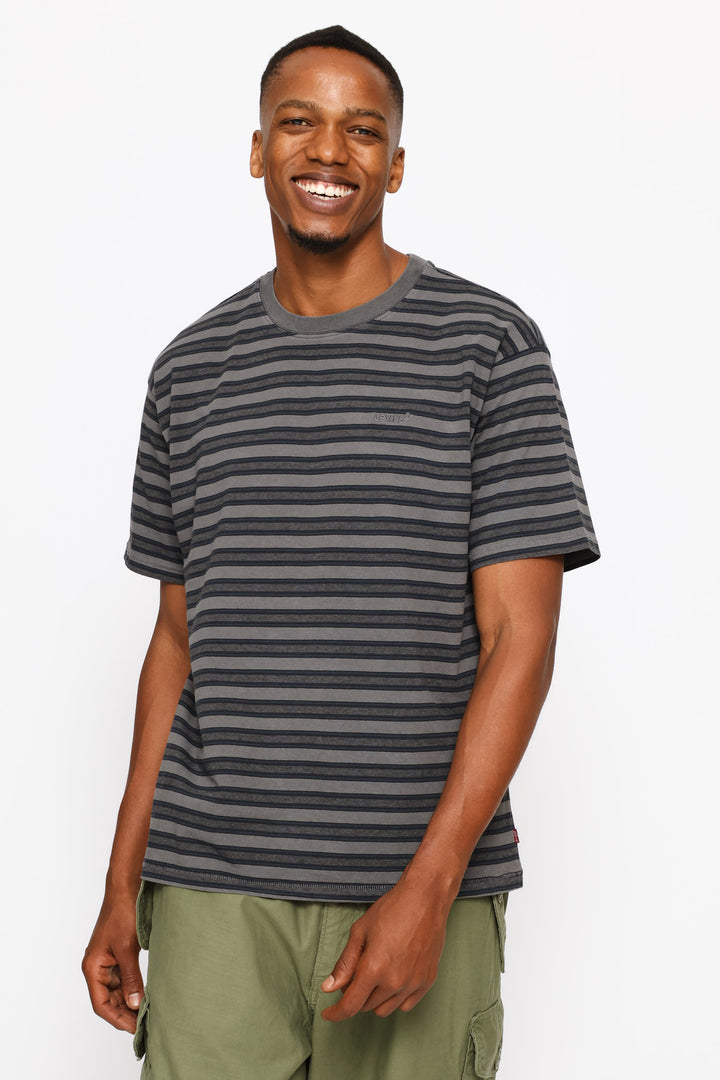 Red Tab Vintage Tee - Grey