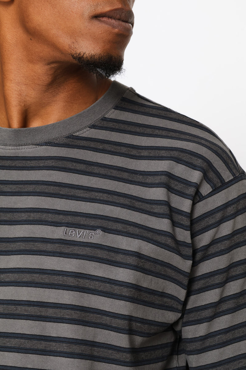 Red Tab Vintage Tee - Grey