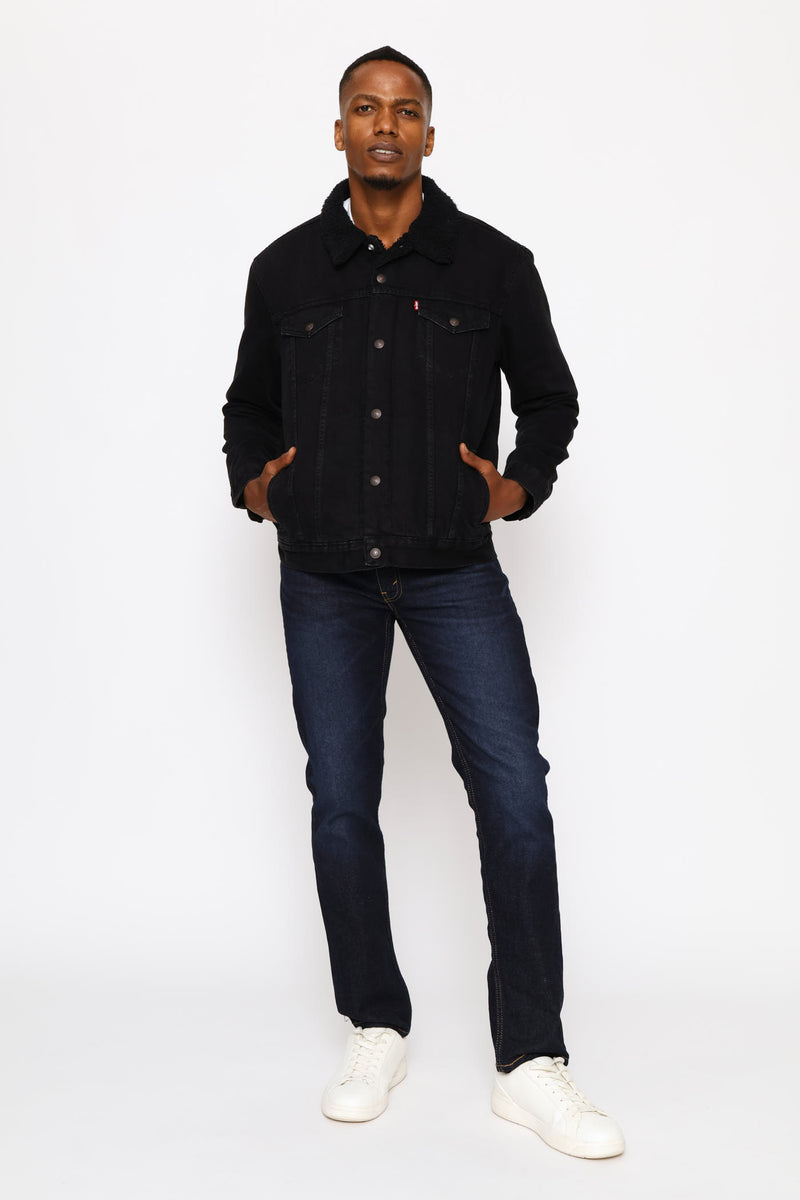 Type 3 Za Sherpa Trucker Jacket - Black