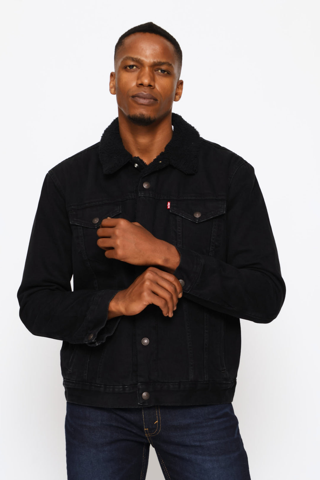 Type 3 Za Sherpa Trucker Jacket - Black