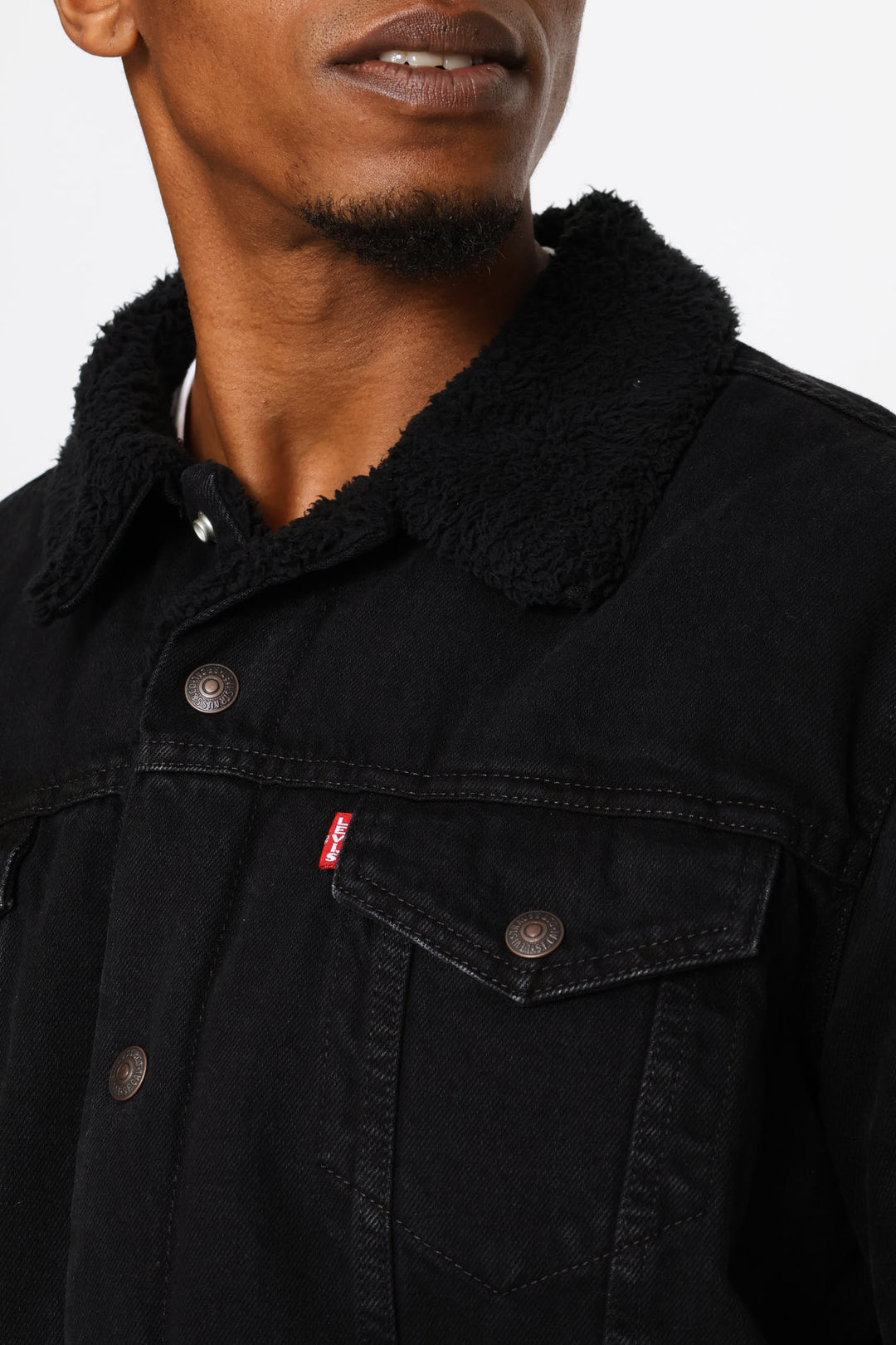 Type 3 Za Sherpa Trucker Jacket - Black