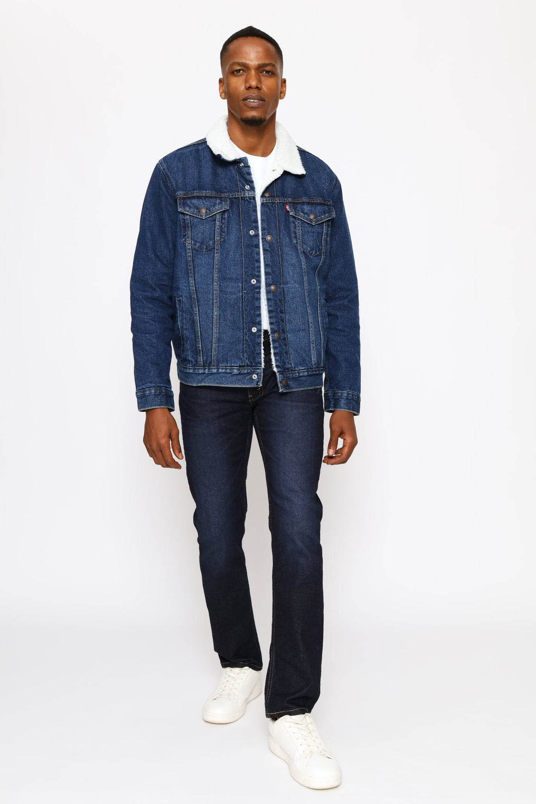 Type 3 Za Sherpa Trucker Jacket - Dark Stonewash