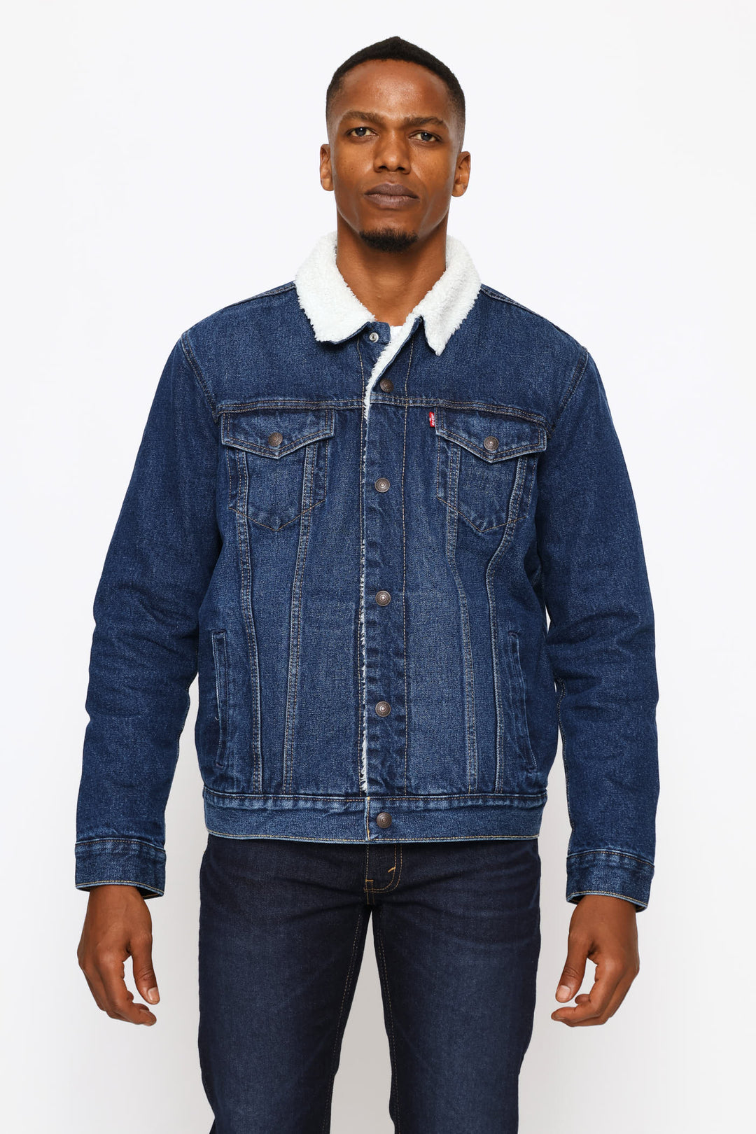 Type 3 Za Sherpa Trucker Jacket - Dark Stonewash