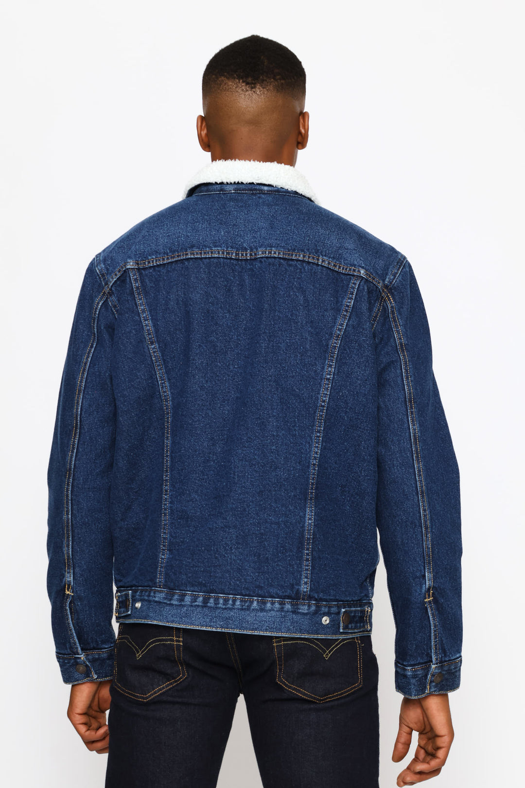 Type 3 Za Sherpa Trucker Jacket - Dark Stonewash