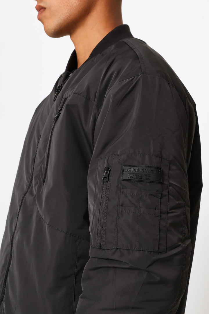 Basic Bomber Jacket - Grey