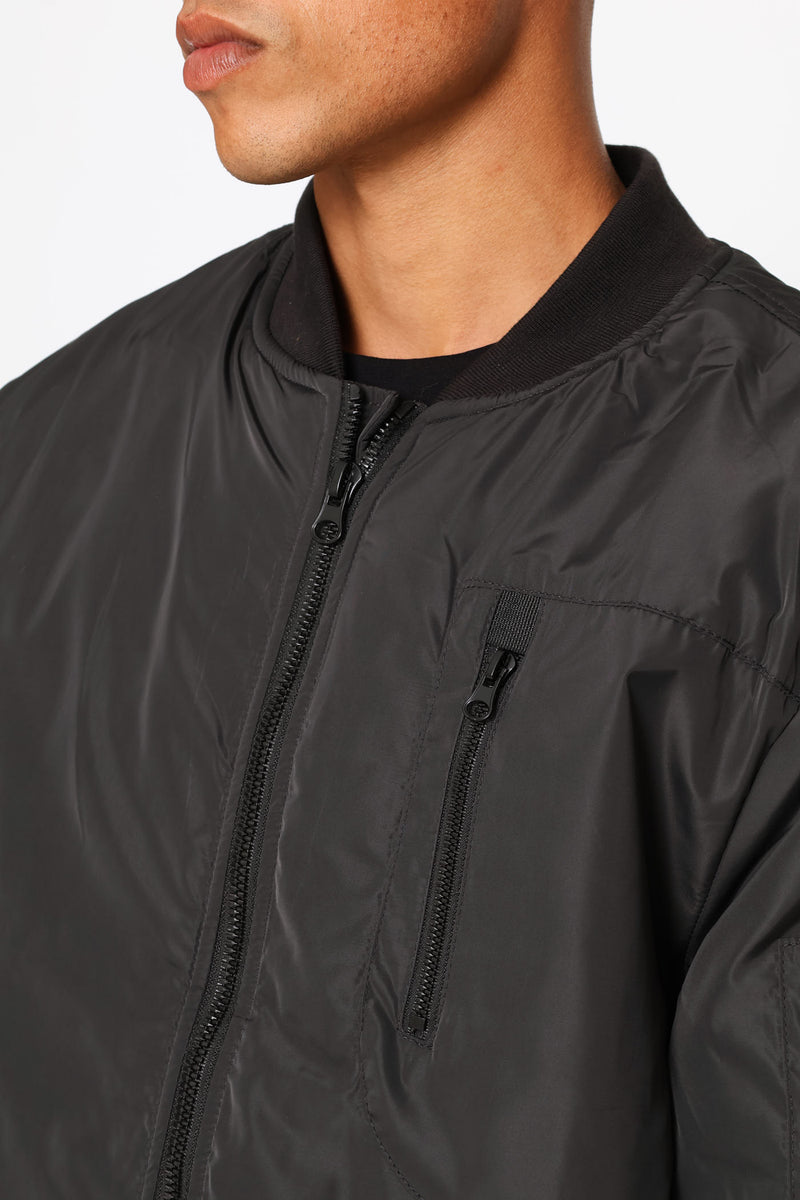 Basic Bomber Jacket - Grey