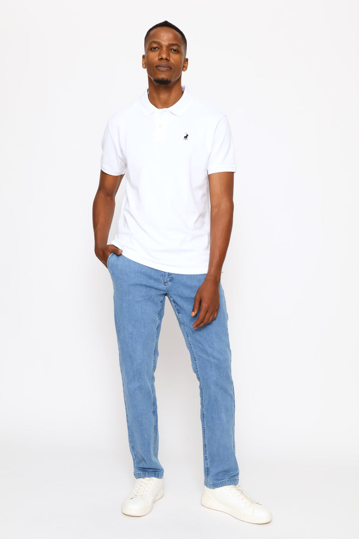 Adam Slant Straight Denim - Stonewash