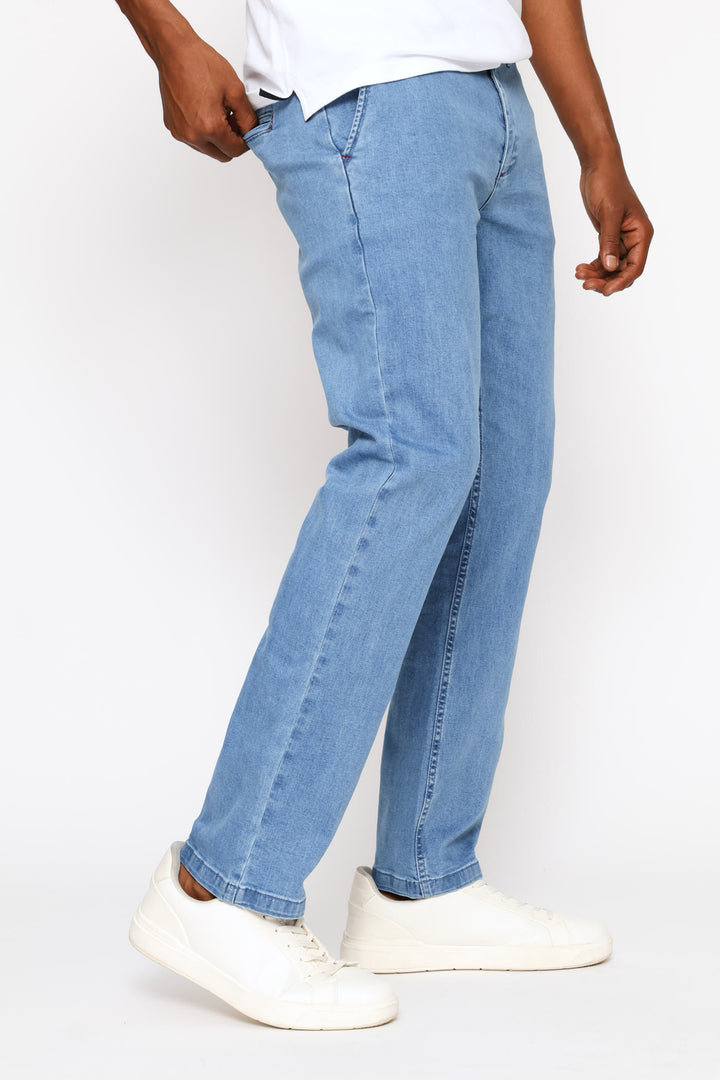 Adam Slant Straight Denim - Stonewash