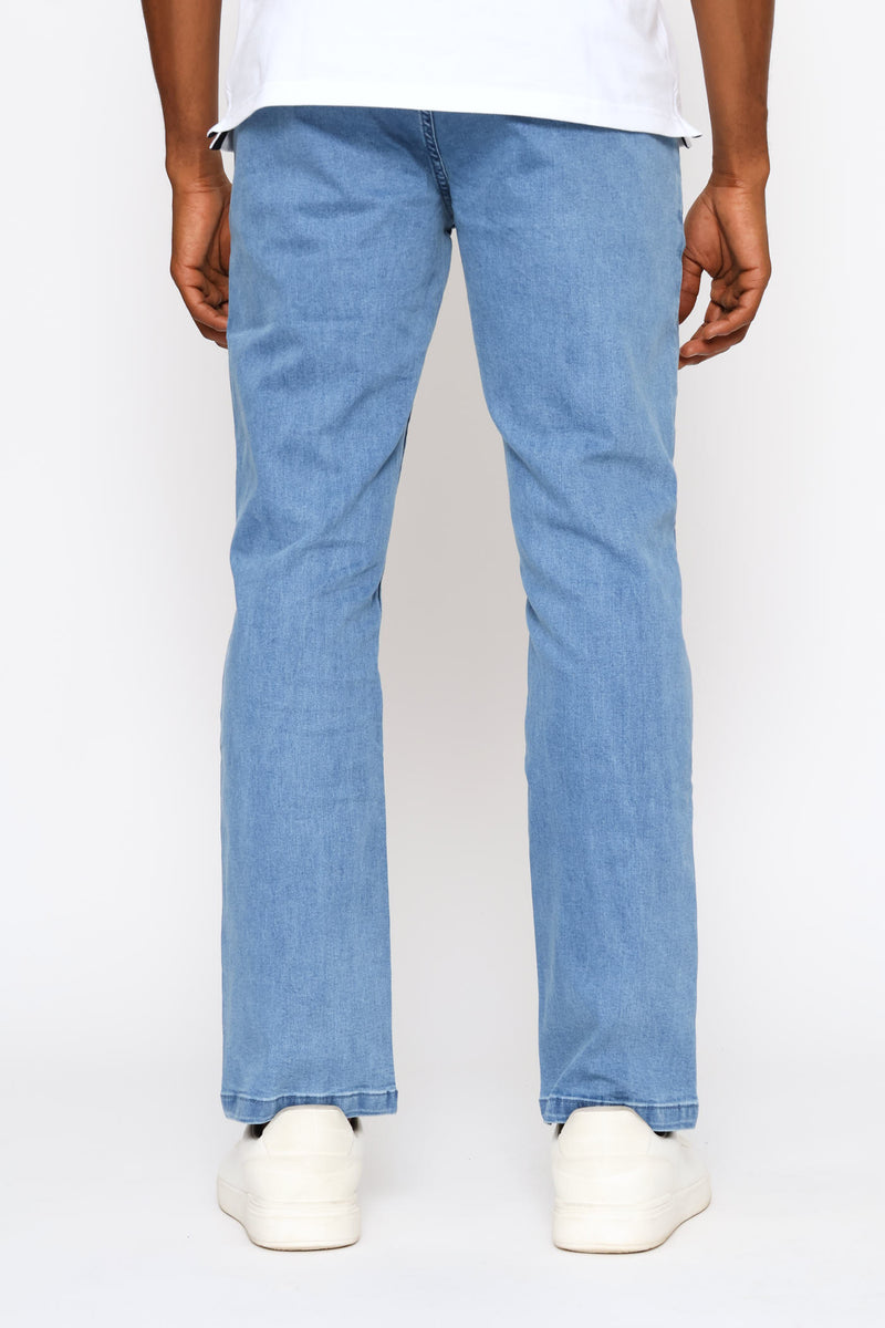 Adam Slant Straight Denim - Stonewash