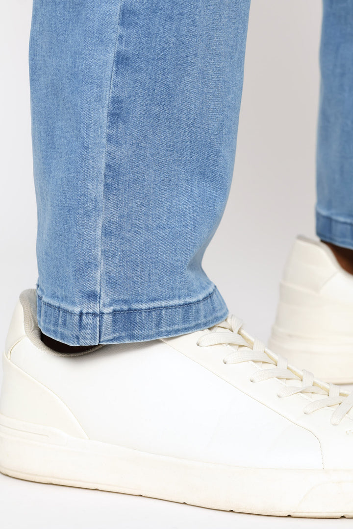 Adam Slant Straight Denim - Stonewash
