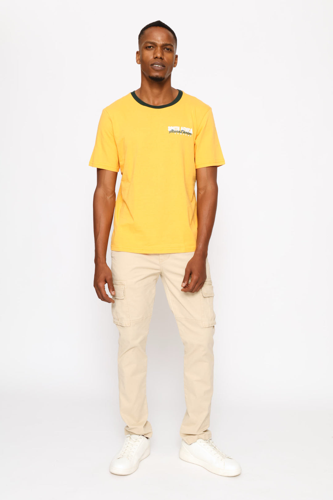 South Africa Front & Back Print Tee - Yellow