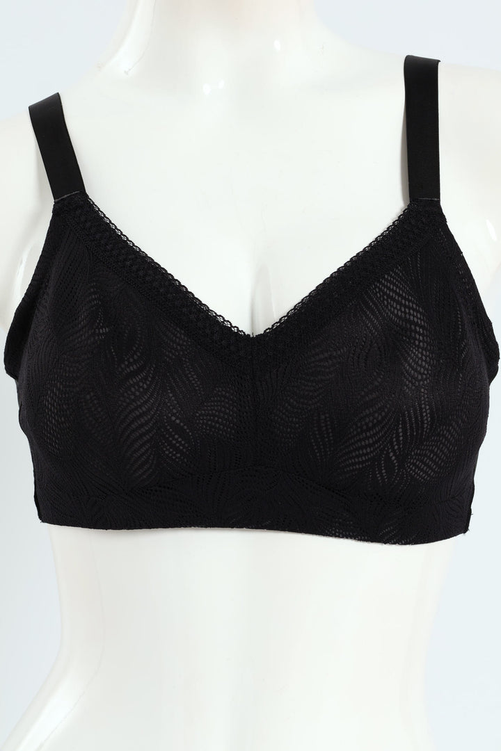 Lace M-Frame Bra - Black
