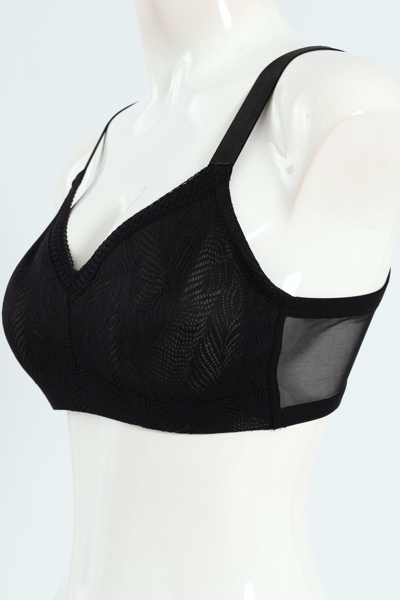 Lace M-Frame Bra - Black