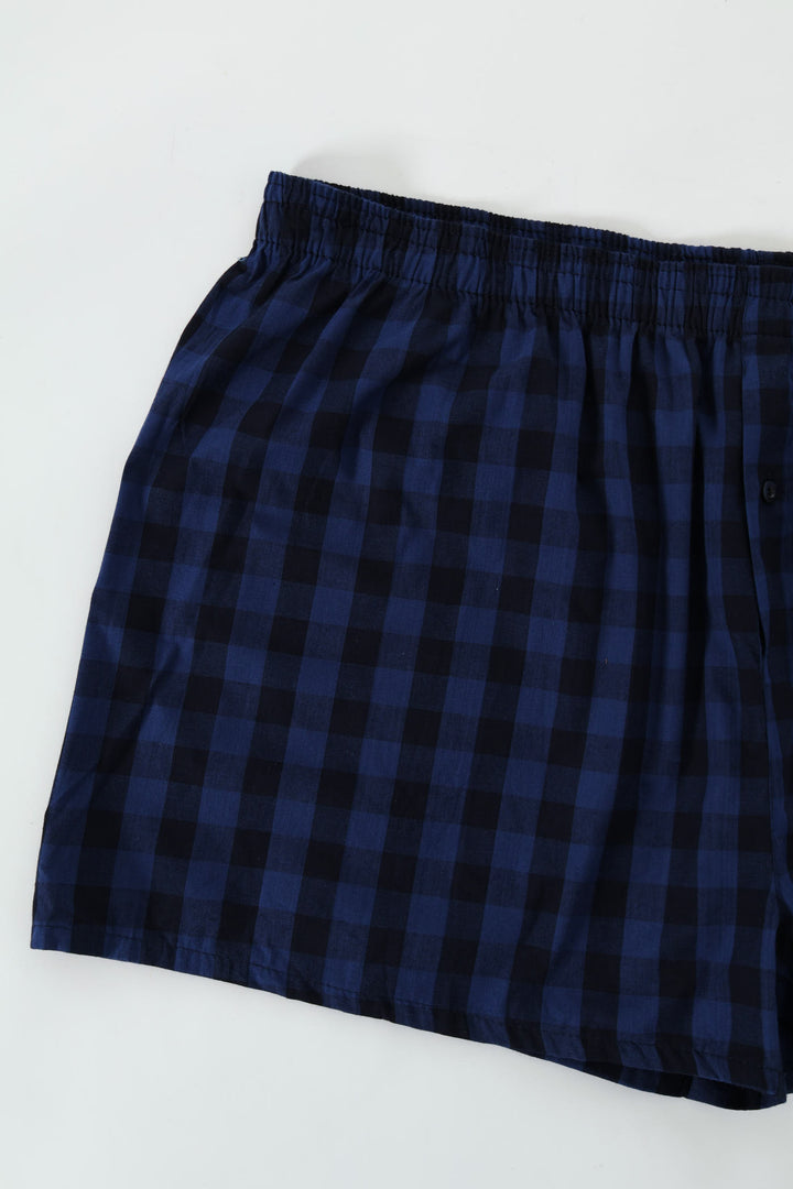 Single Fashion Woven Boxer - Blue
