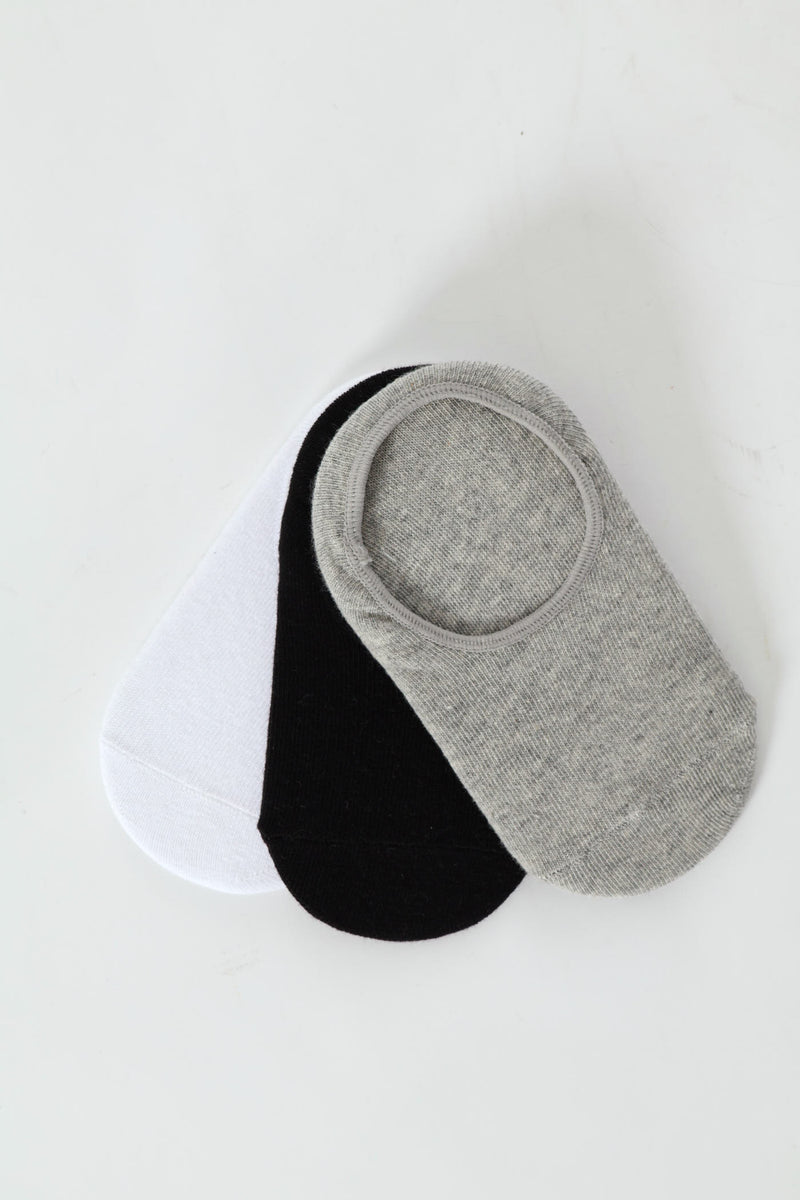 Pre-Boys 3 Pack Plain Secret Sock - Multi