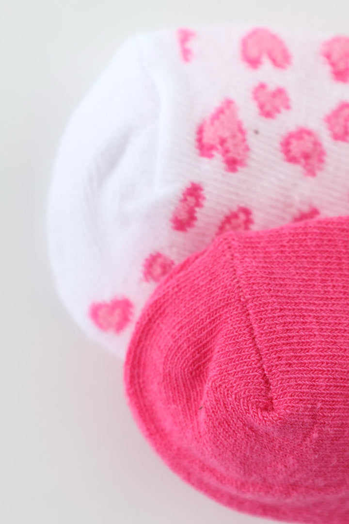 Pre-Girls 2 Pack Animal Print Fashion Anklet Socks - Pink