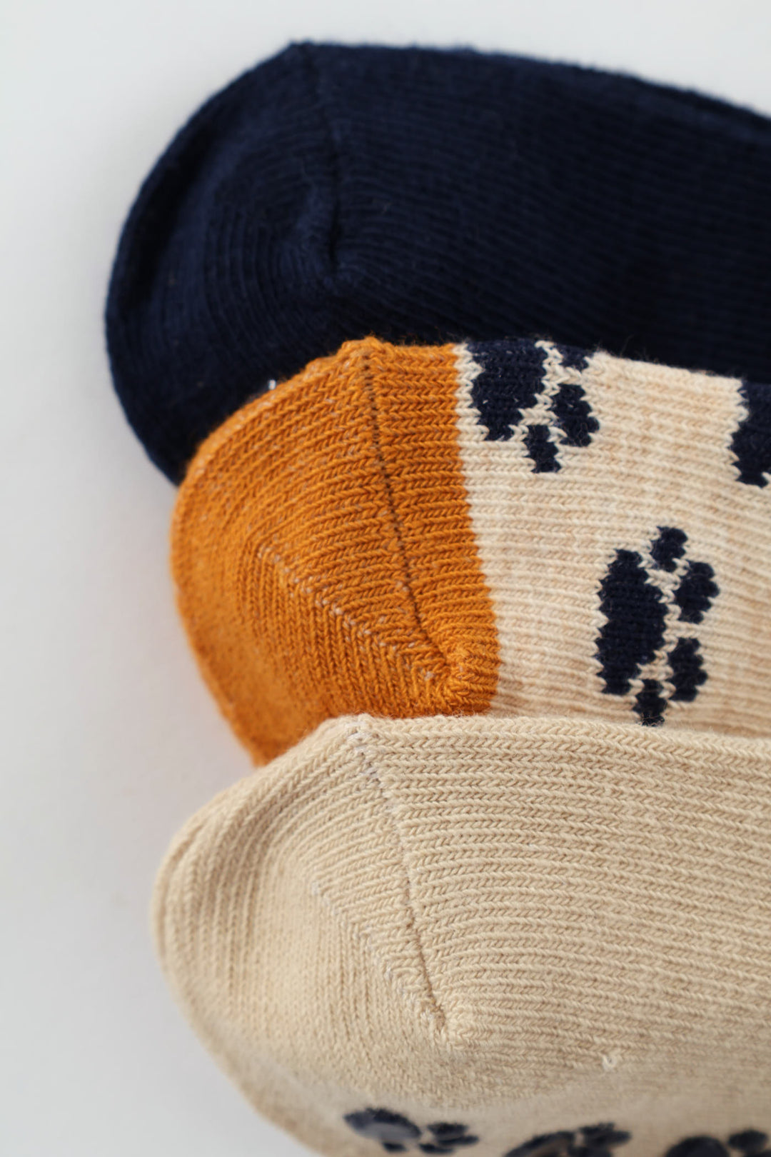 Baby Boys 3 Pack Puppy Cotton Socks - Tan