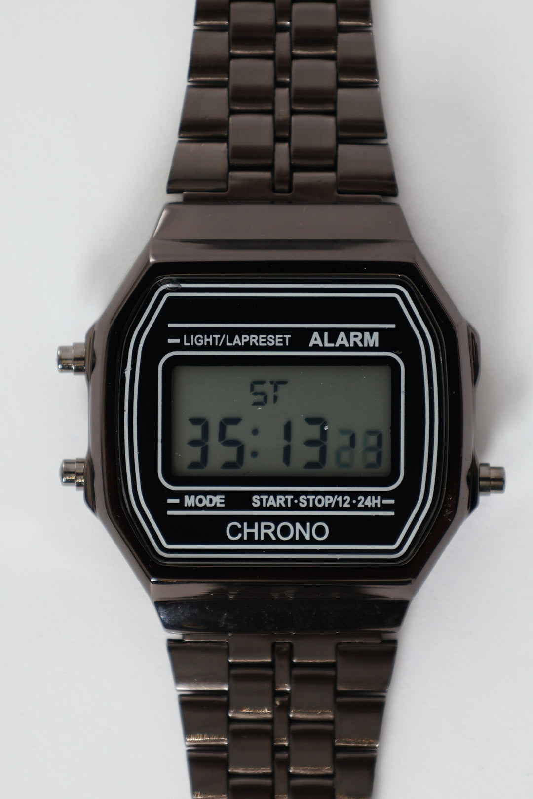 Metal Digital Watch - Charcoal