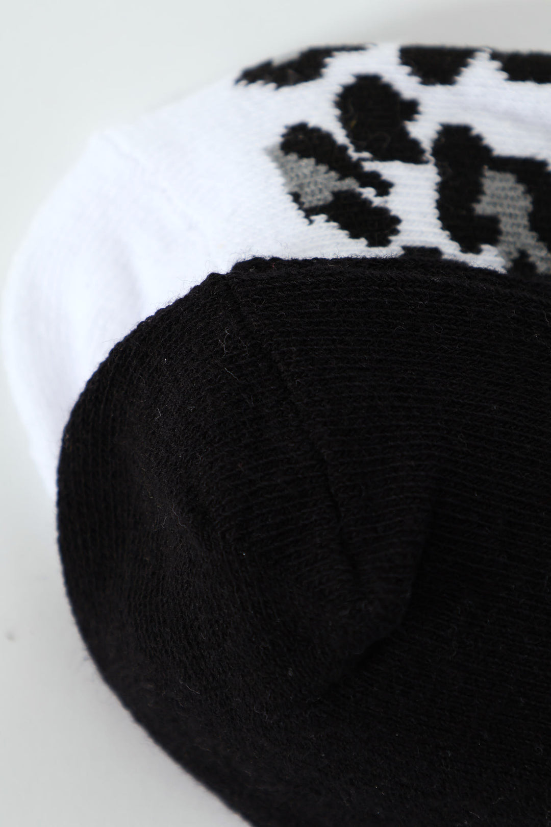 Girls 2 Pack Animal Print Bow Fashion Anklet Socks - Black