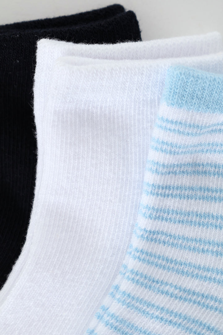 Baby Boys 3 Pack Stripes Cotton Socks - Multi