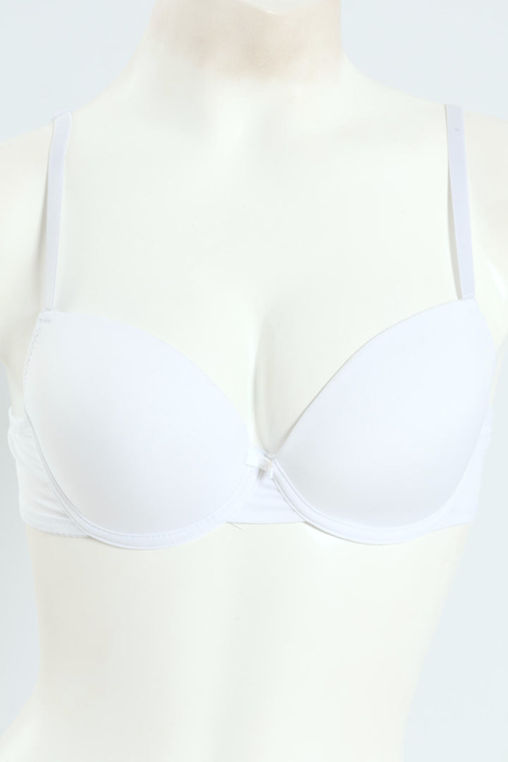 2 Pack Tshirt Bra - White/Navy