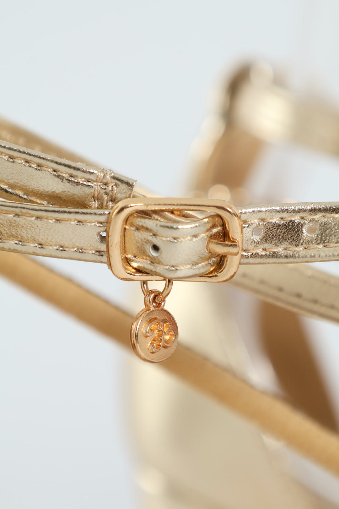 Liliana 2 Multi Strap Block Heel - Gold