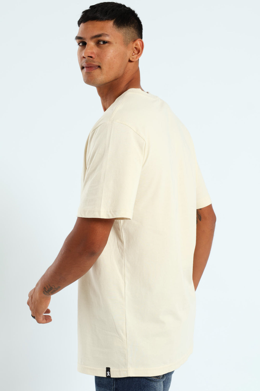Basic Crew Tee - Light Stone