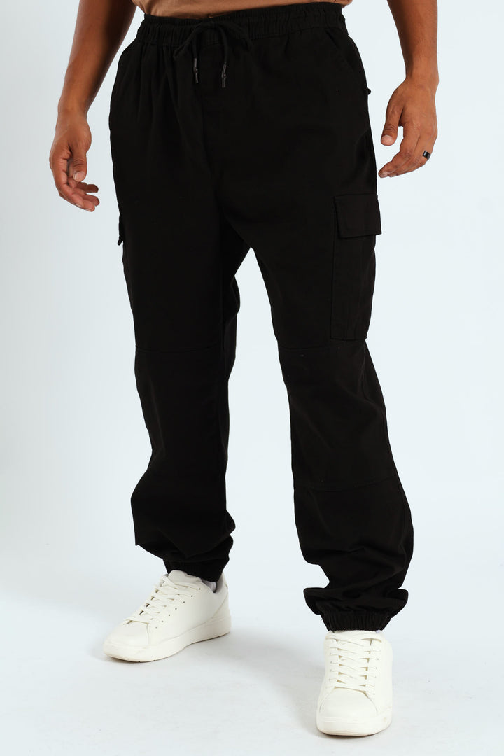 Basic Cargo Trousers - Black