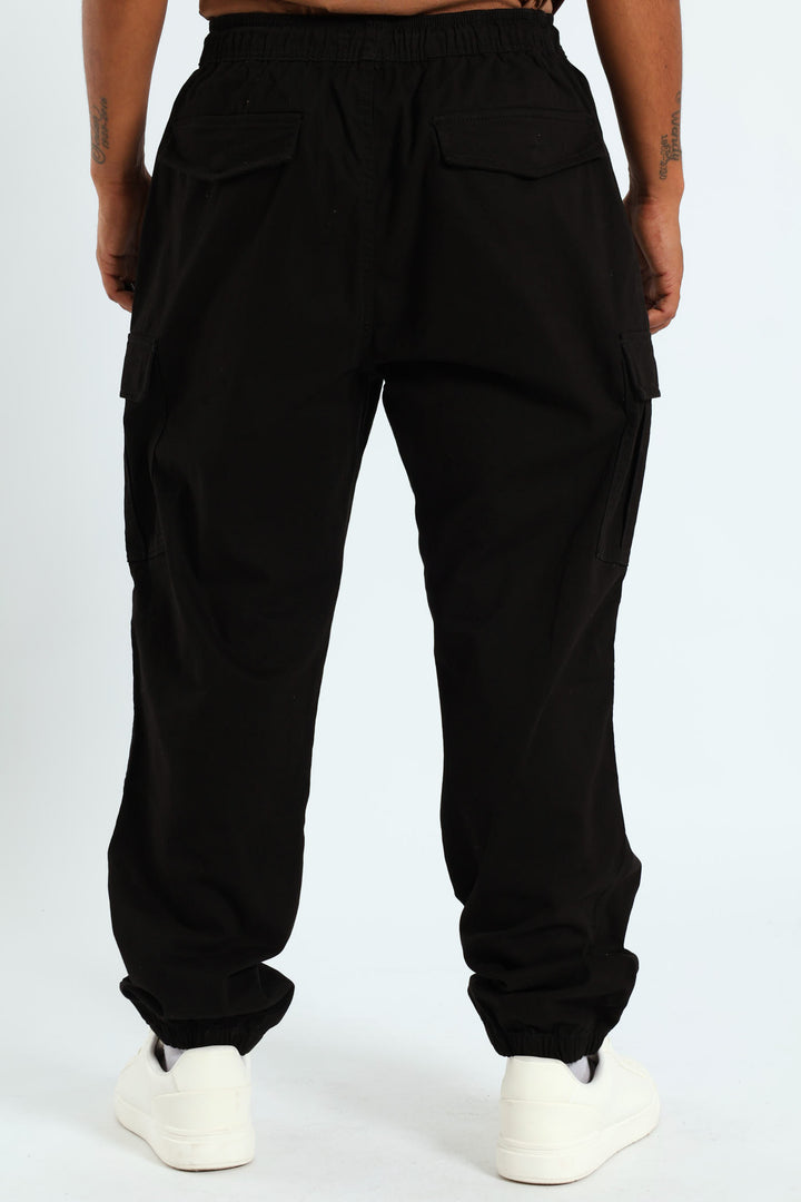 Basic Cargo Trousers - Black