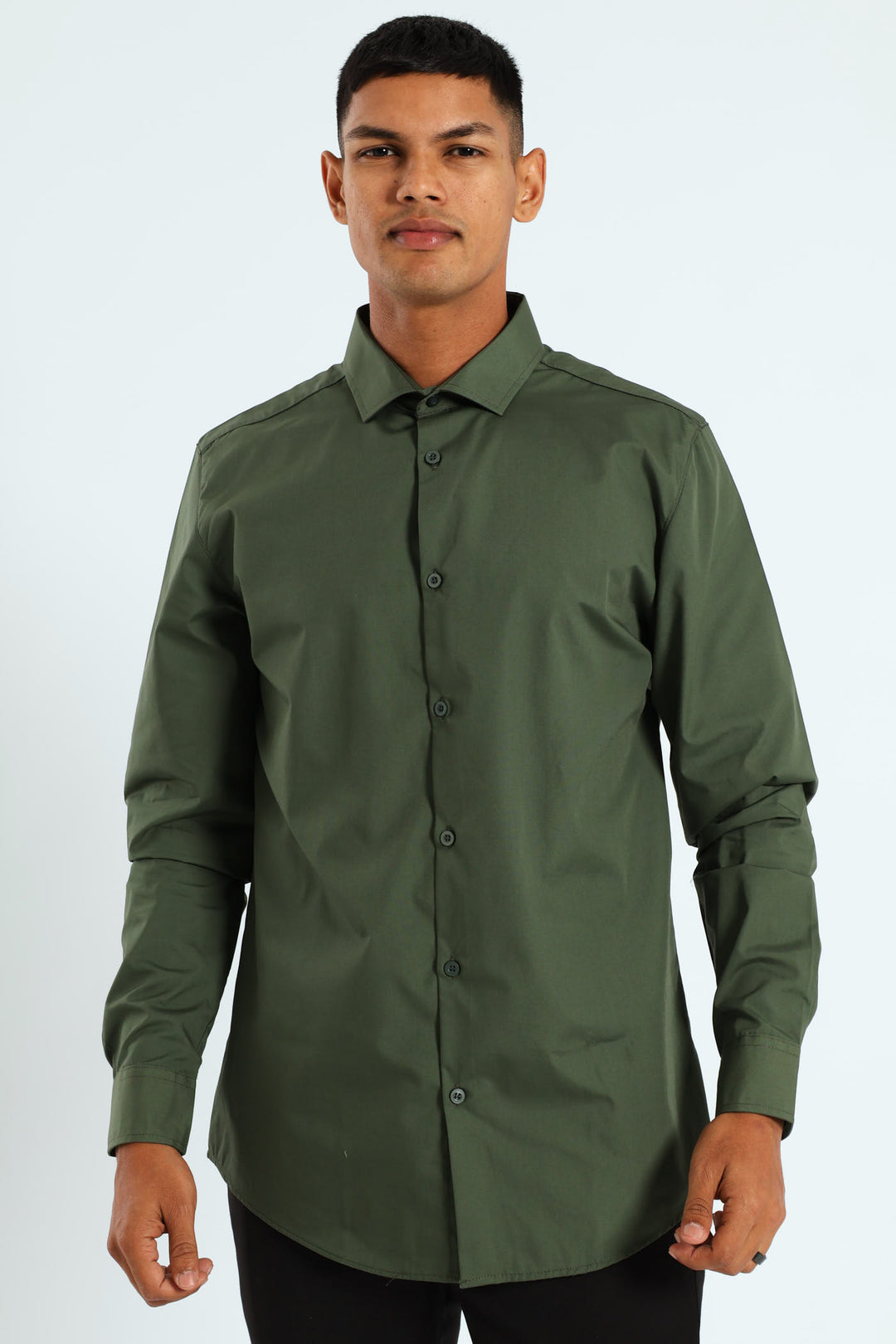 Easy Care Long Sleeve Shirt - Fatigue