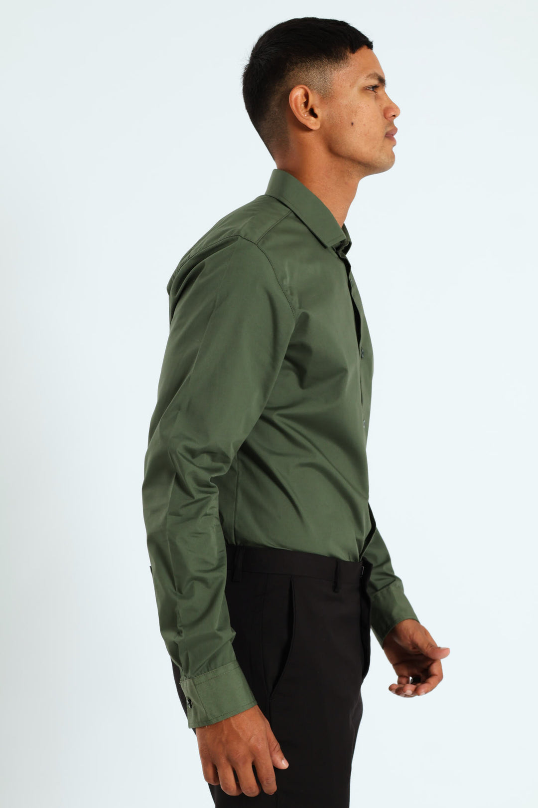 Easy Care Long Sleeve Shirt - Fatigue