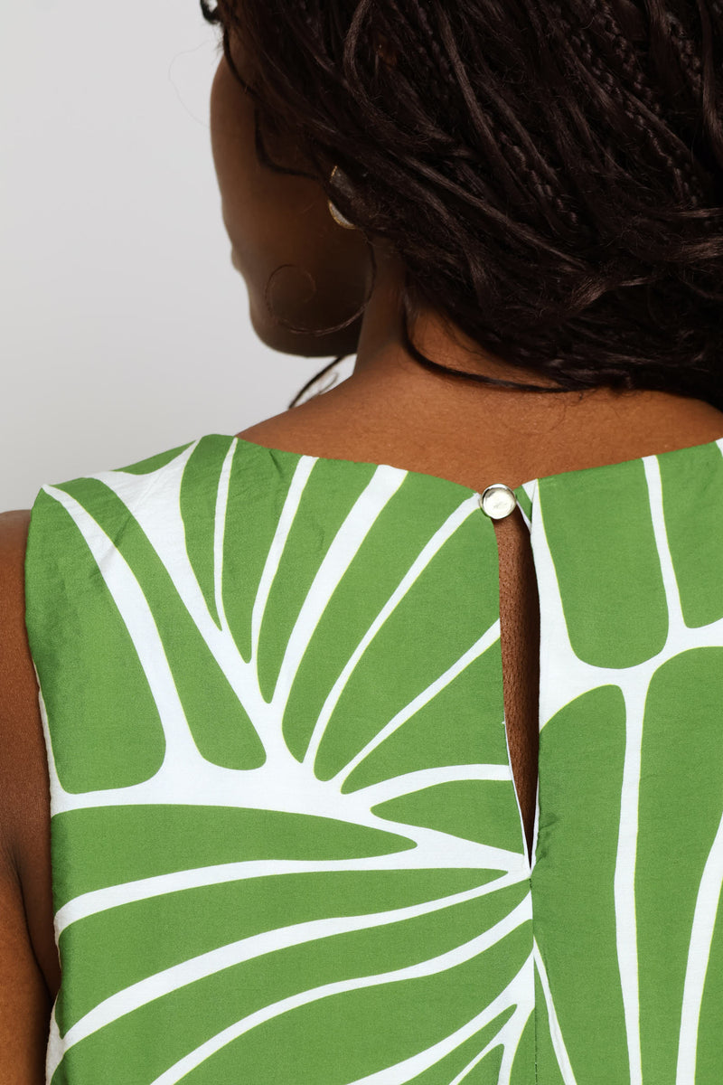 Bubble Shell Tank - Cream/Green
