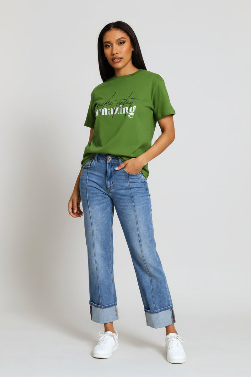 Make Today Amazing Tee - Deep Chartreuse