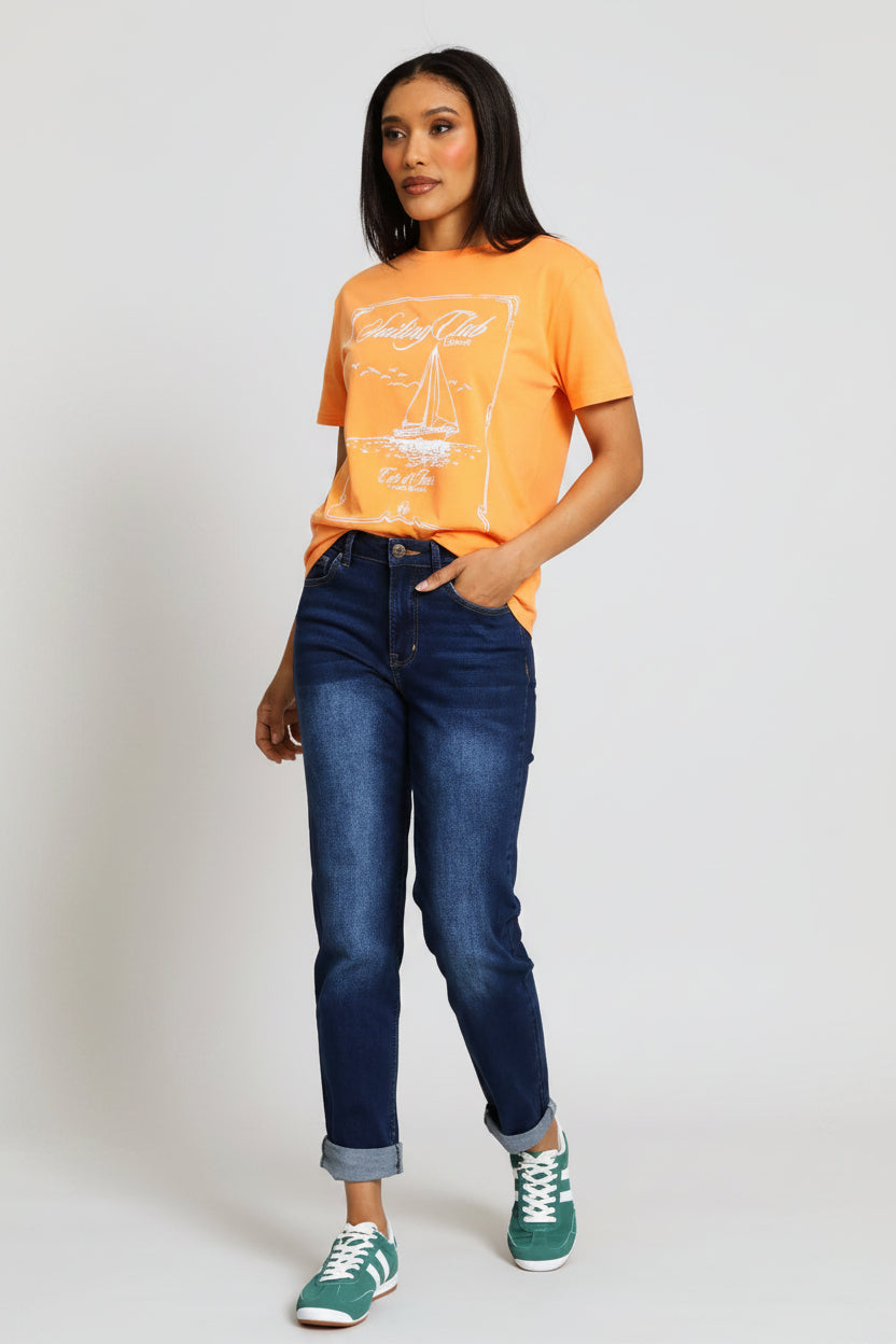 Sailing Club Tee - Tangerine