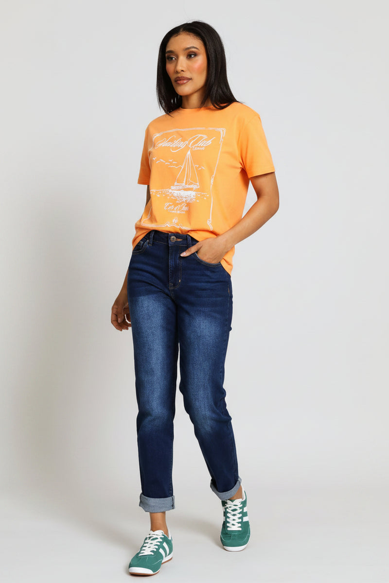 Sailing Club Tee - Tangerine