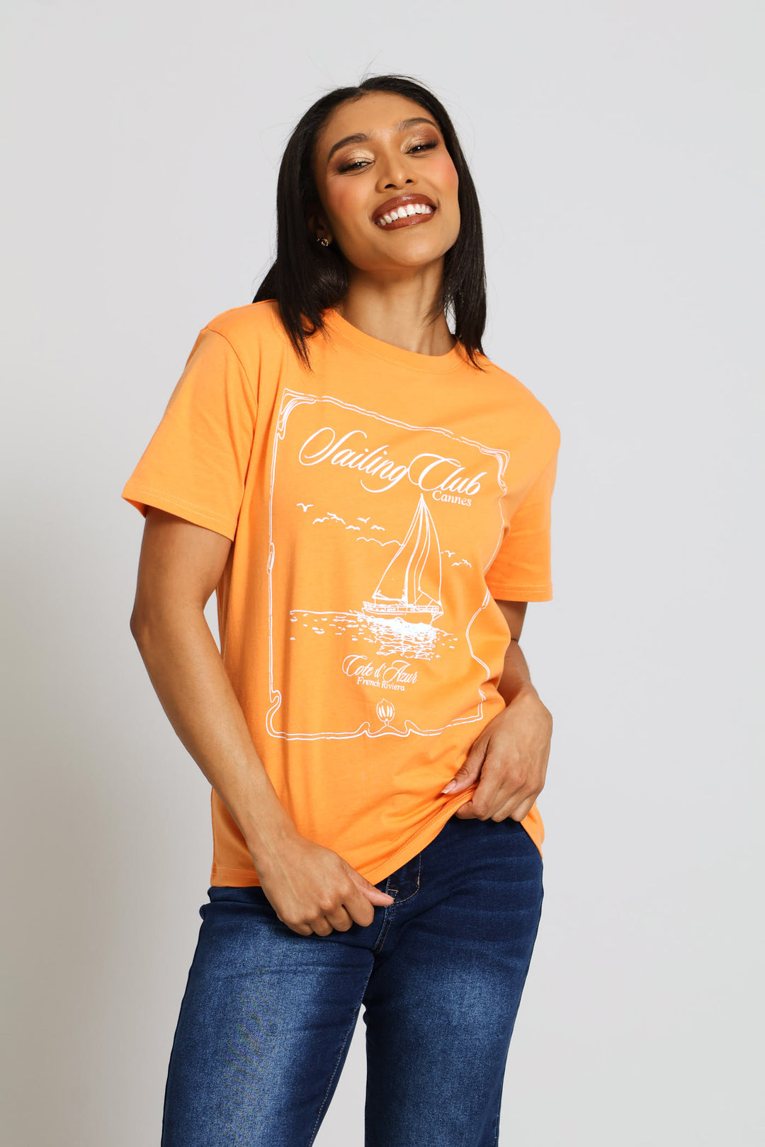 Sailing Club Tee - Tangerine