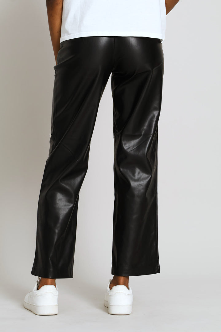 Mid Rise Studded Trouser - Black
