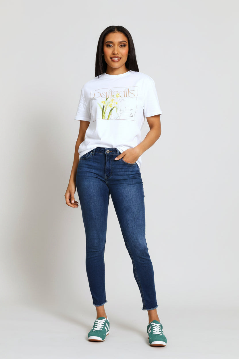 Daffedils Tee - White