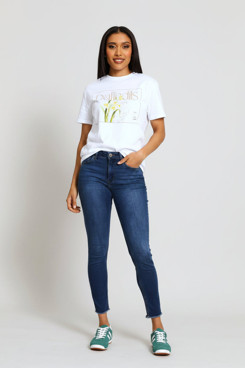 Daffedils Tee - White