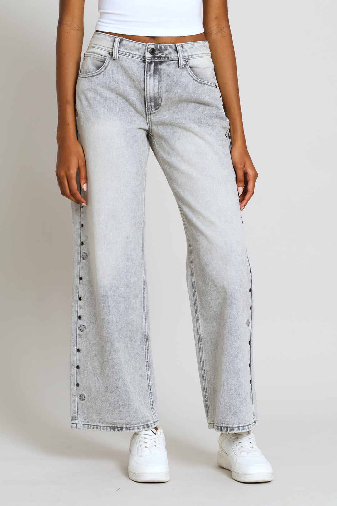 Stud & Star Baggy Denim - Salty Grey