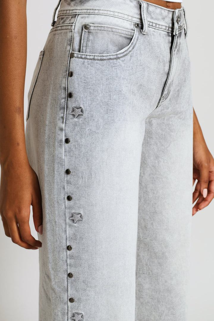 Stud & Star Baggy Denim - Salty Grey
