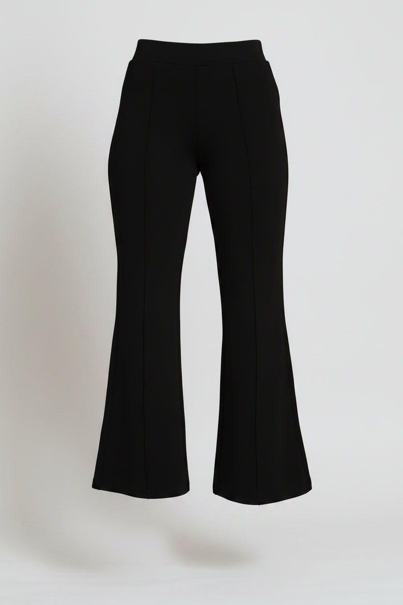 Soft Touch Flare Leg Pants - Black
