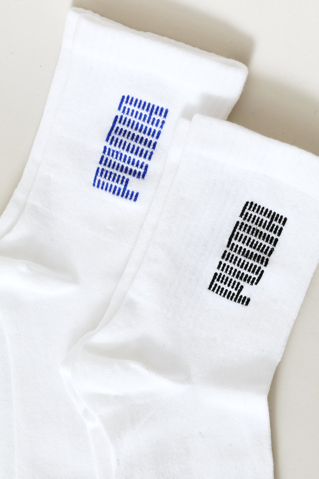 2 Pack Stripe Crew Sock - White
