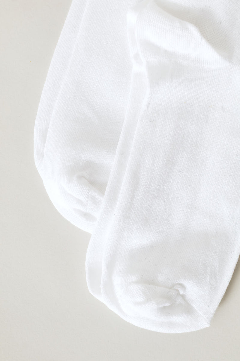 2 Pack Stripe Crew Sock - White