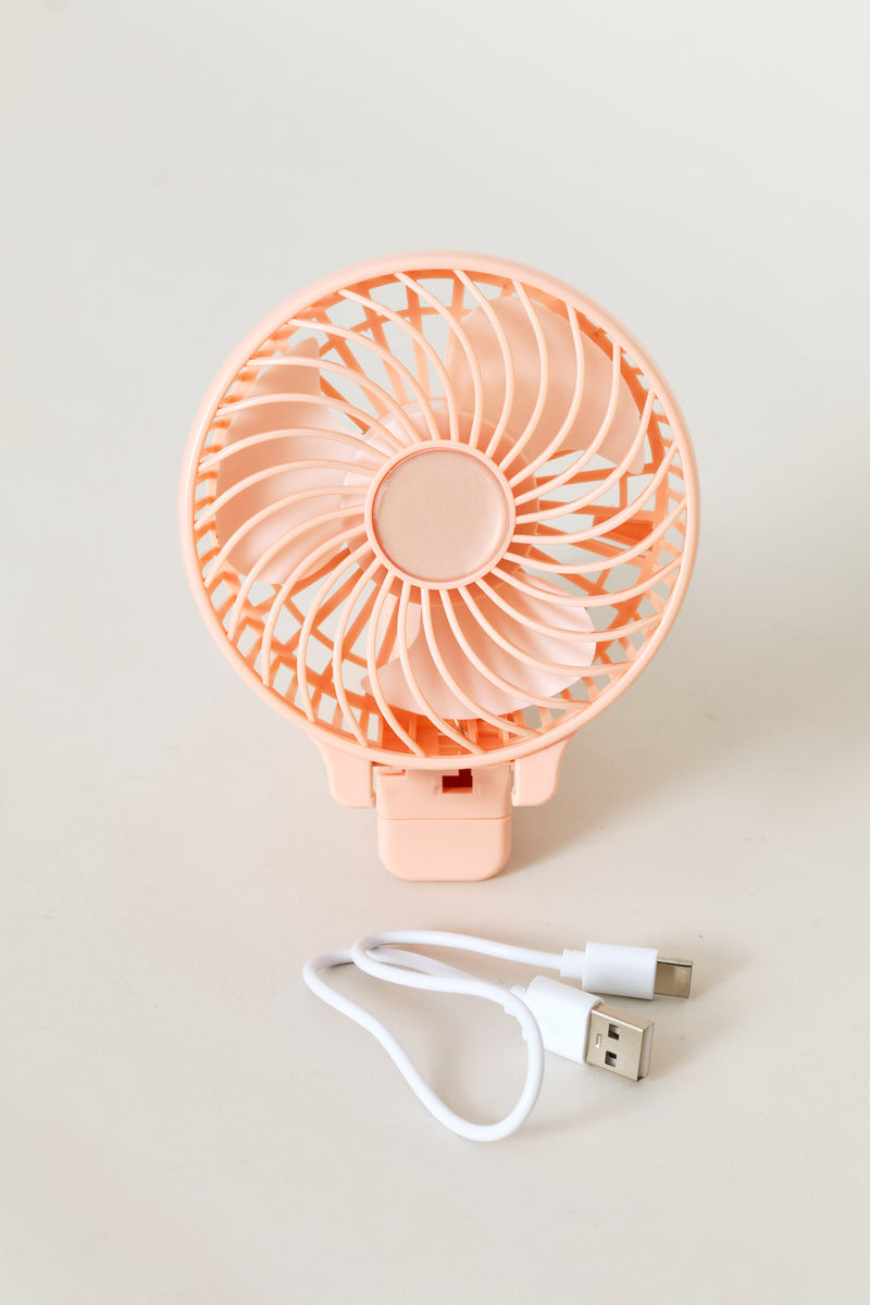 Rechargeable Fan - Light Pink