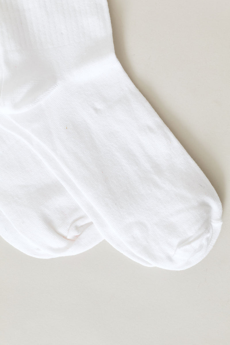 2 Pack Rib Logo Socks - White/Black/Royal Blue