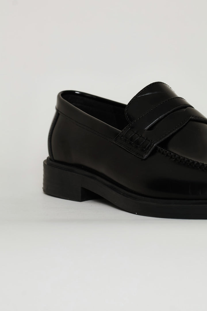 Formal Penny Moccasin Slip On - Black