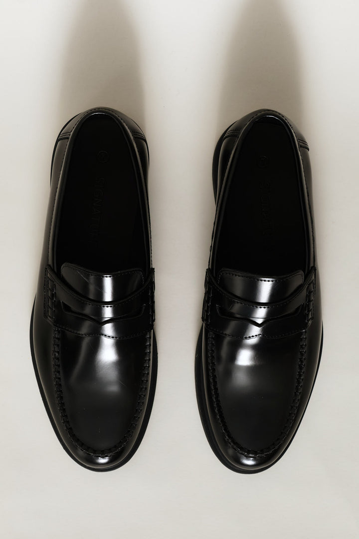 Formal Penny Moccasin Slip On - Black